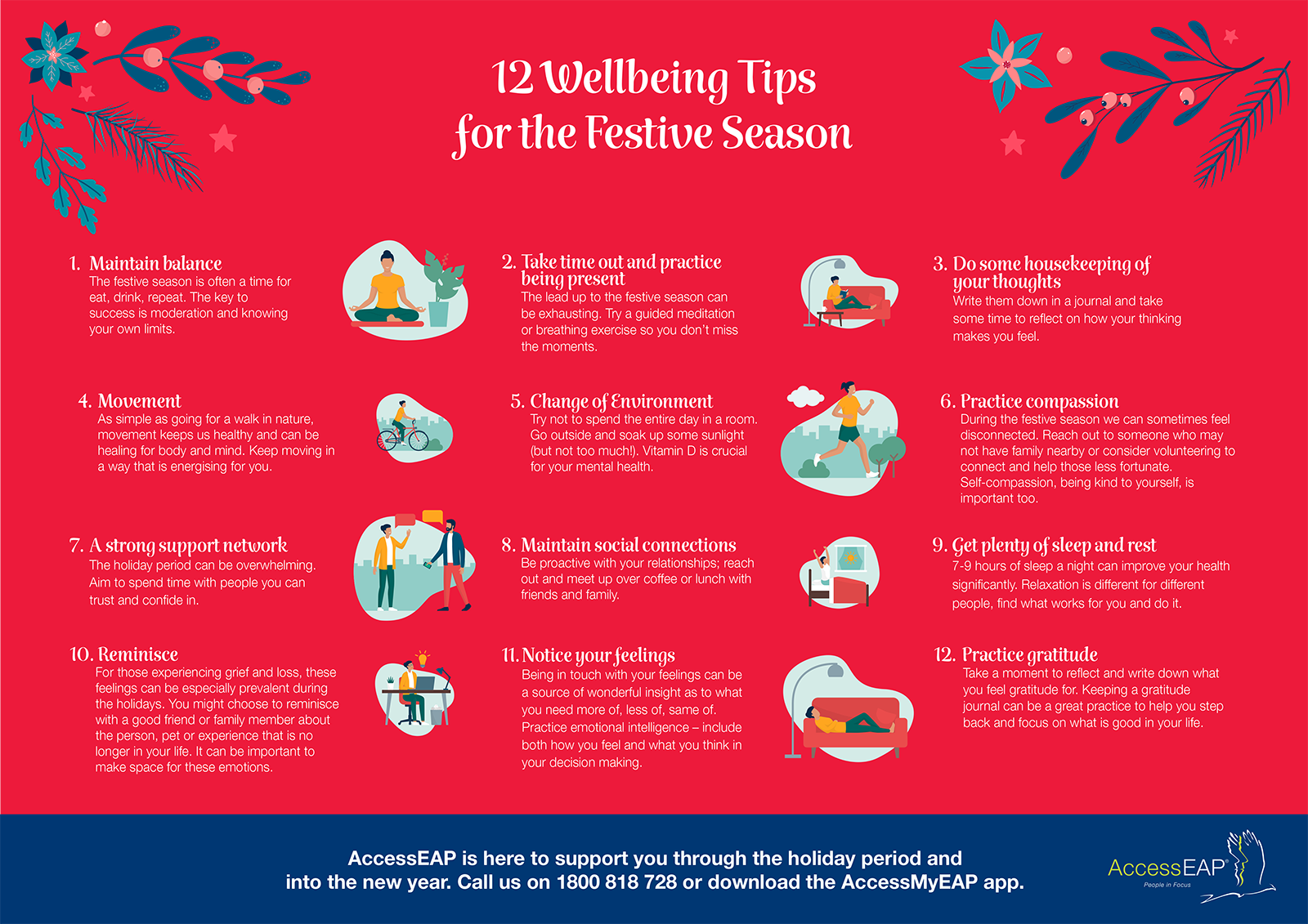 AccessEAP Festive Season Wellbeing Tips 2022 1600